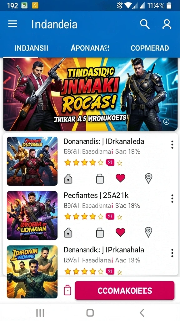 Tangkapan layar menampilkan level menantang dalam AFAF.