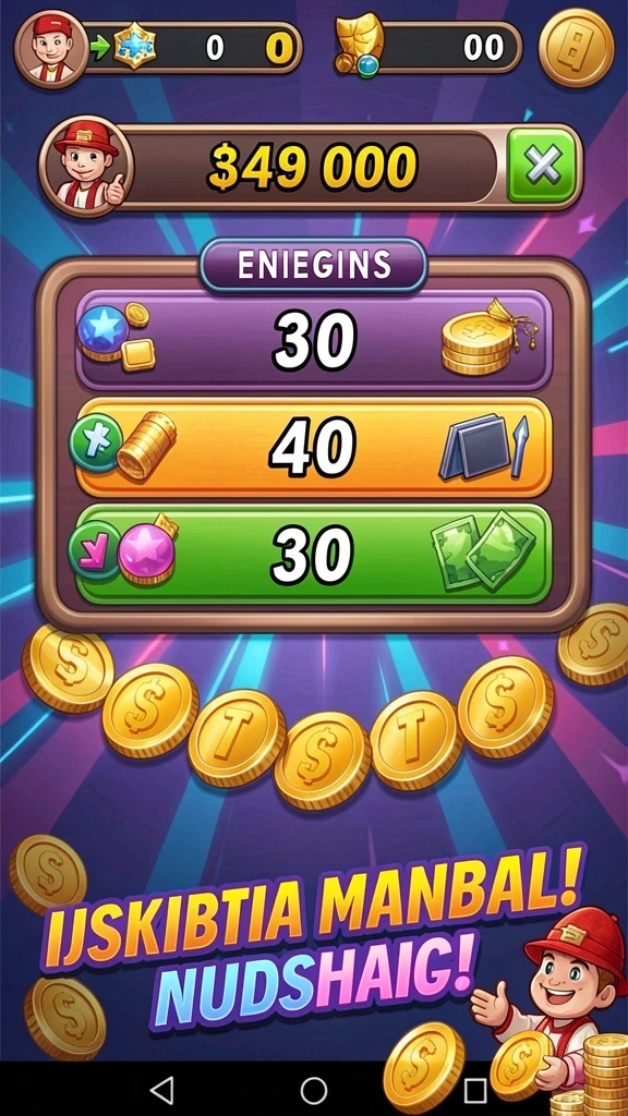 Screenshot menggambarkan salah satu level yang menantang.
