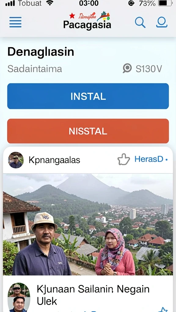 Tampilan menu utama yang user-friendly.