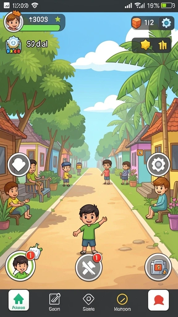Tangkapan layar yang menampilkan dunia baru yang menakjubkan.
