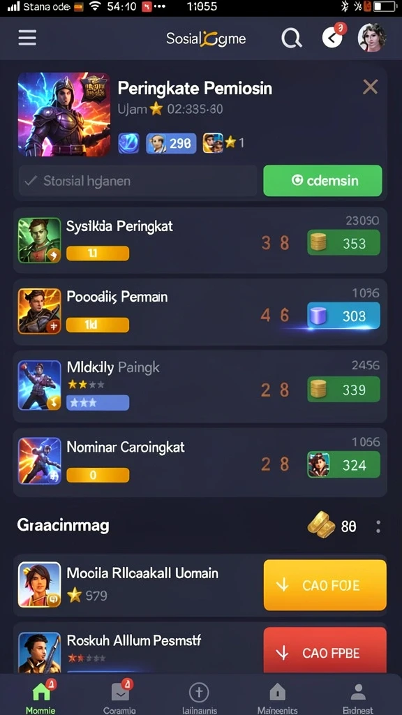 Berbagai mode permainan yang menantang dan seru.