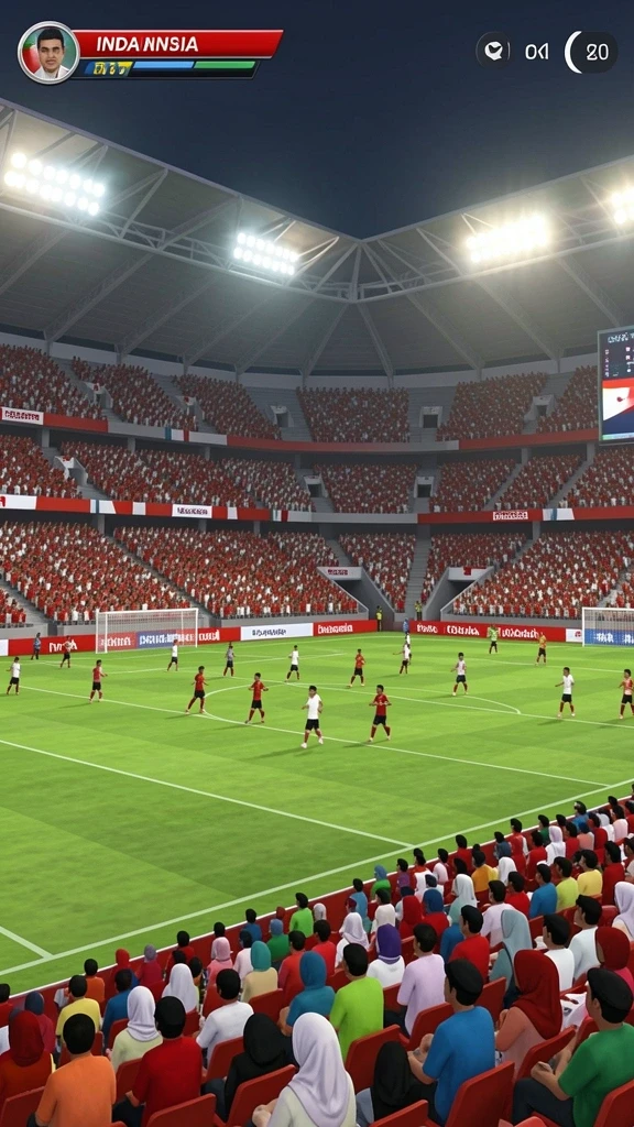 Screenshot menampilkan tampilan awal game dengan grafik cerah.