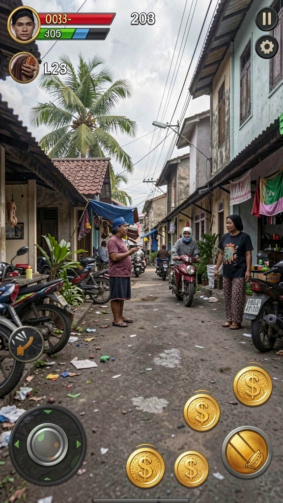 Tantangan seru di setiap level yang berbeda.