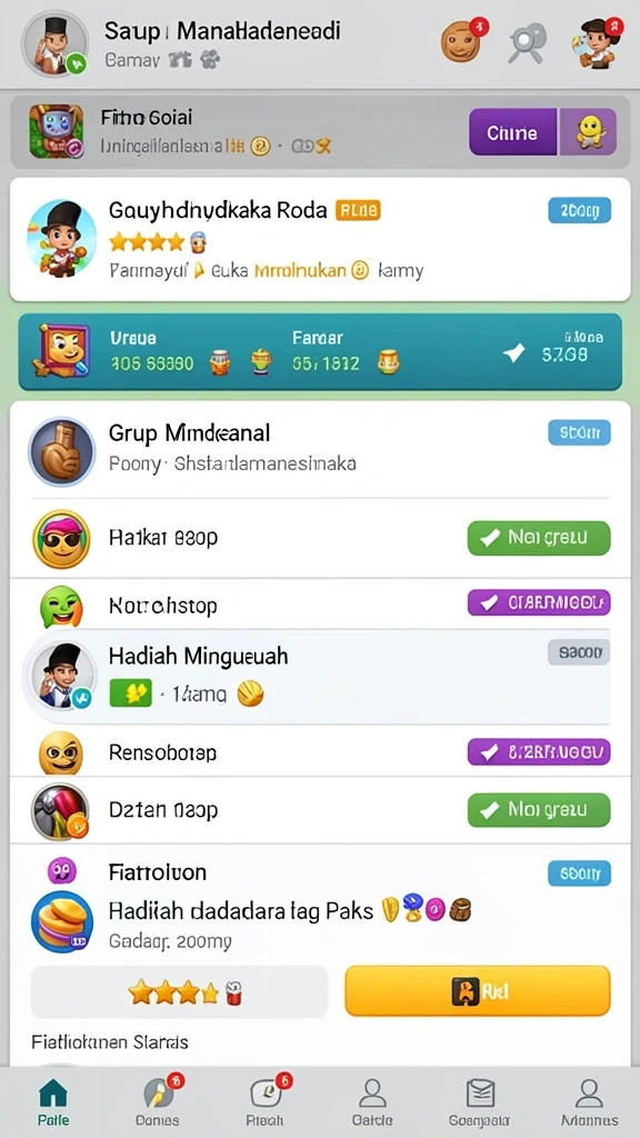 Tangkapan layar aksi dalam permainan.