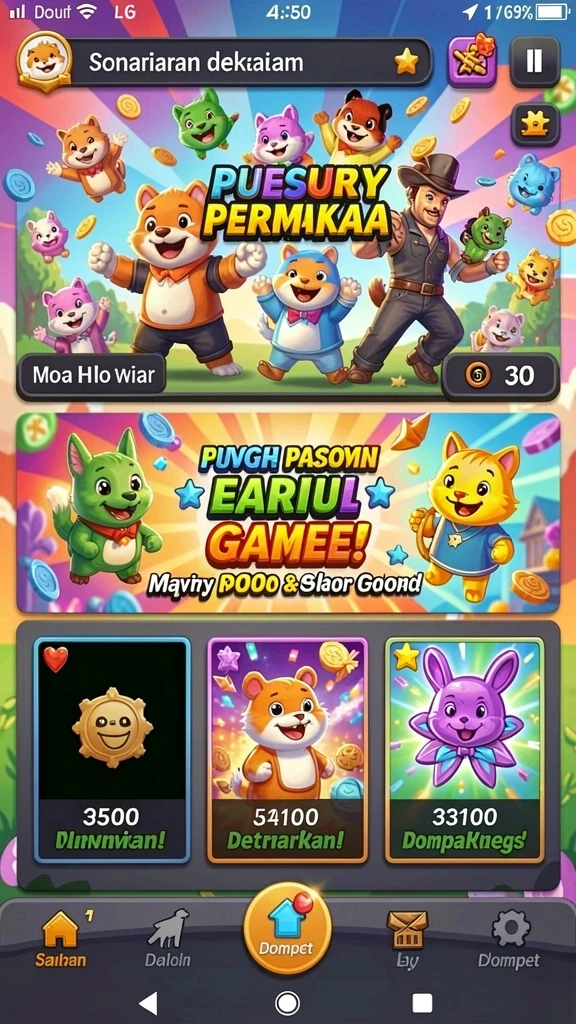Misi yang beragam dan menantang setiap level.