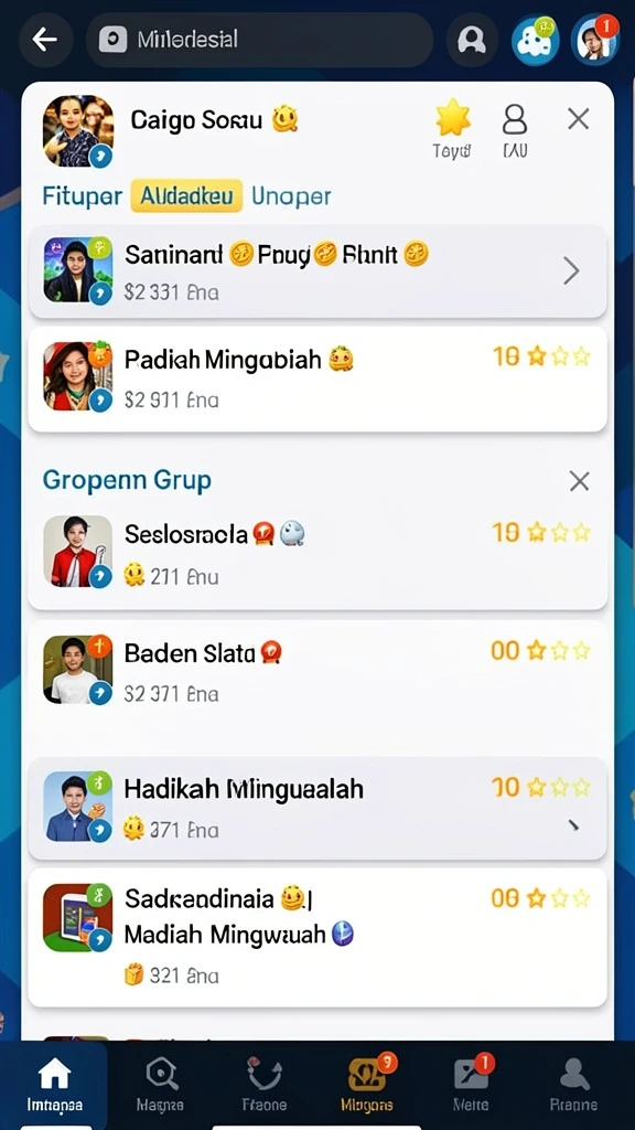 Karakter unik dengan kemampuan menarik.