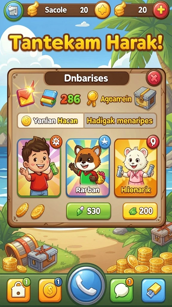 Grafis yang memukau dalam fitur permainan.