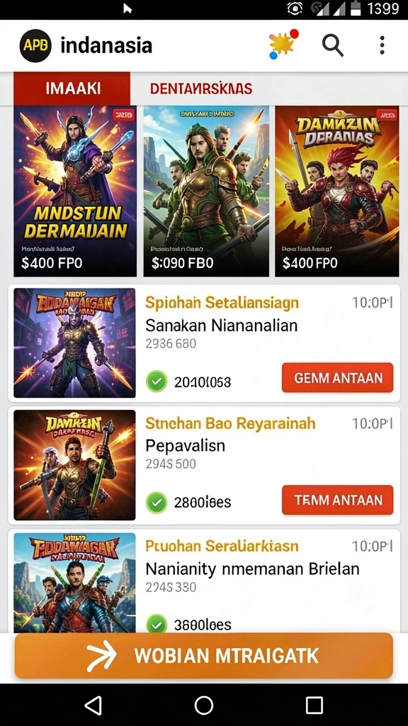 Screenshot menampilkan antarmuka permainan yang menarik.