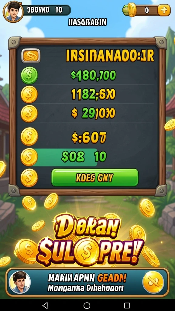 Tampilan karakter menarik dengan desain yang unik.