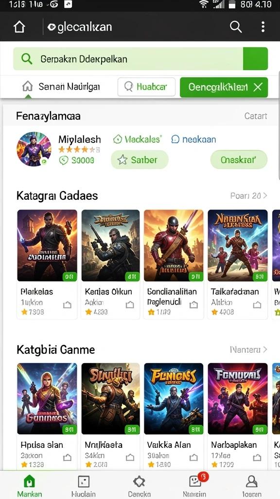 Lingkungan yang penuh warna dan detail.