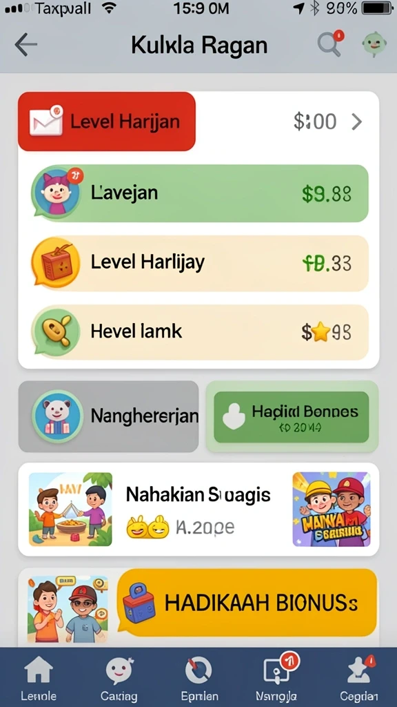 Screenshot menggambarkan misi harian yang menantang.