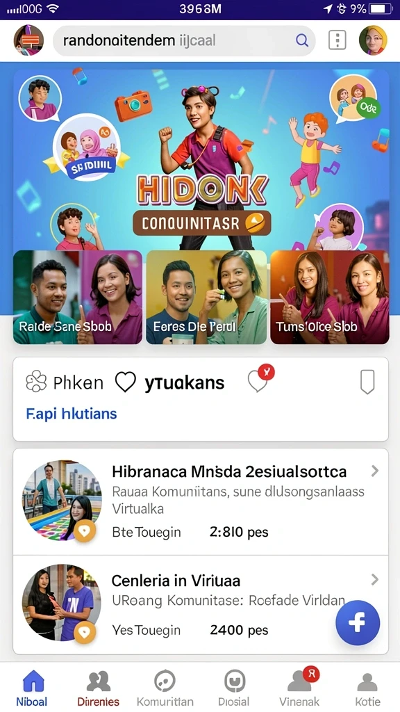 Tampilan awal aplikasi yang menarik dan informatif.