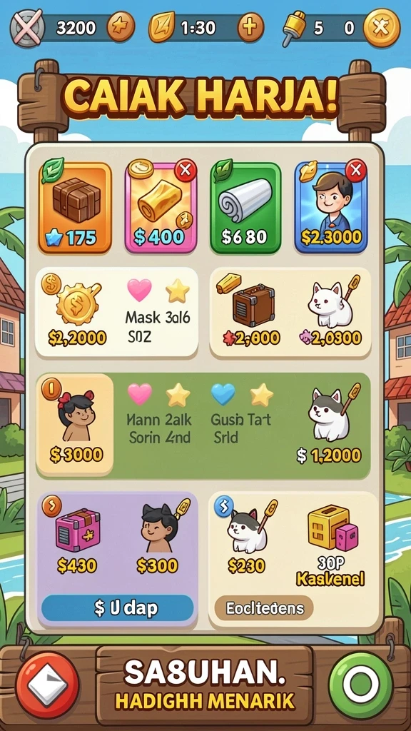 Screenshot menunjukkan leaderboard dengan skor terbaik pemain.
